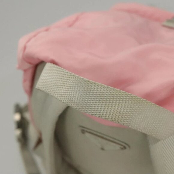 PRADA Backpack Nylon Pink Silver Auth ki5661 - Picture 9 of 15